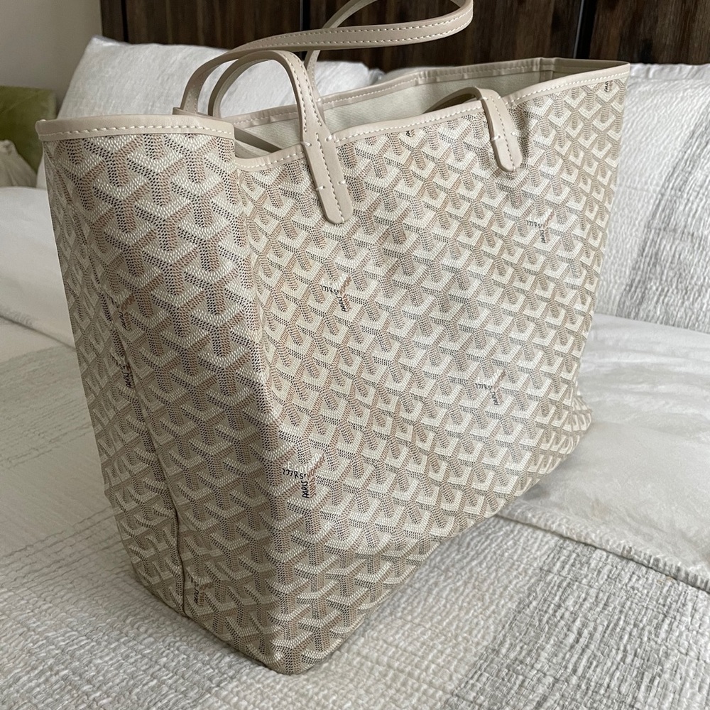 Cream Goyardine canvas Saint-Louis PM